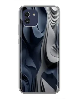 Чохол для Samsung Galaxy A03 (A035) з картинкою «Об'ємні сині складки»