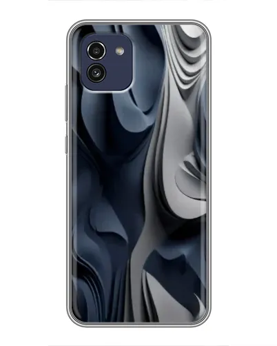 Чохол для Samsung Galaxy A03 (A035) з картинкою «Об'ємні сині складки»