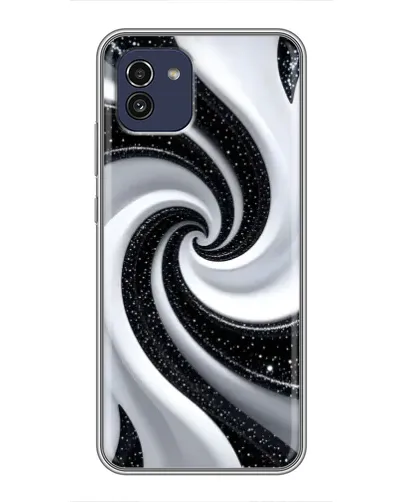 Чохол для Samsung Galaxy A03 (A035) з картинкою «Чорно-біла спіраль»