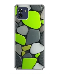 Чохол для Samsung Galaxy A03 (A035) з картинкою «Яскрава неонова галька»