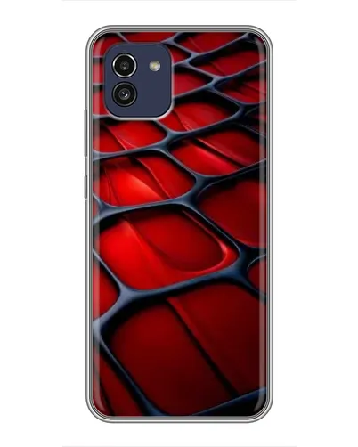 Чохол для Samsung Galaxy A03 (A035) з картинкою «Червона глянцева сітка»