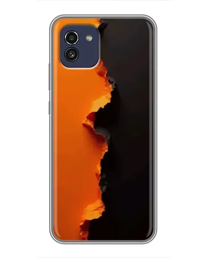 Чохол для Samsung Galaxy A03 (A035) з картинкою «Помаранчевий розлом»