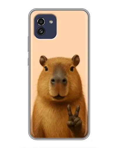 Чехол для Samsung Galaxy A03 (A035) с картинкой «Капибара виктория» Чехол для Samsung Galaxy A03 (A035) с картинкой «Капибара виктория»