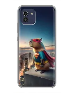 Чехол для Samsung Galaxy A03 (A035) с картинкой «Капи-мен супергерой» Чехол для Samsung Galaxy A03 (A035) с картинкой «Капи-мен супергерой»