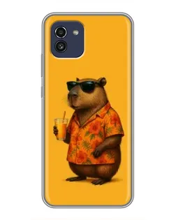 Чехол для Samsung Galaxy A03 (A035) с картинкой «Капибара на отдыхе» Чехол для Samsung Galaxy A03 (A035) с картинкой «Капибара на отдыхе»