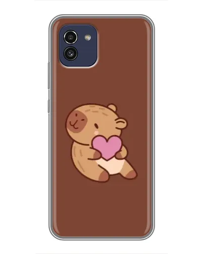 Чехол для Samsung Galaxy A03 (A035) с картинкой «Капибара с сердцем» Чехол для Samsung Galaxy A03 (A035) с картинкой «Капибара с сердцем»
