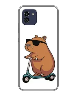 Чехол для Samsung Galaxy A03 (A035) с картинкой «Капибара на самокате» Чехол для Samsung Galaxy A03 (A035) с картинкой «Капибара на самокате»