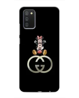 Чехол для Samsung Galaxy A03s с картинкой «Минни Маус на лого»