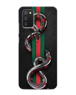 Чохол для Samsung Galaxy A03s з картинкою «Gucci — змія на смузі»