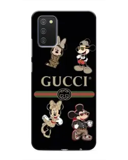 Чохол для Samsung Galaxy A03s з картинкою «Gucci — герої Disney та монограма»