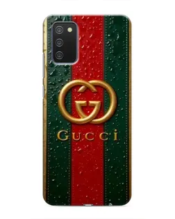Чохол для Samsung Galaxy A03s з картинкою «Gucci — фірмова смуга та золото»