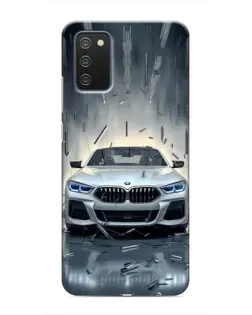 Чехол для Samsung Galaxy A03s с картинкой «BMW в свете фар»