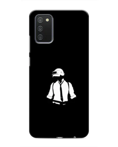 Чехол для Samsung Galaxy A03s с картинкой «PUBG — белый шлем»