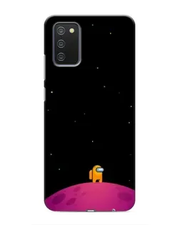 Чехол для Samsung Galaxy A03s с картинкой «Одинокий герой на планете»