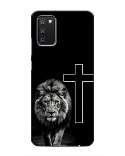 Чехол для Samsung Galaxy A03s с картинкой «Лев и Крест»