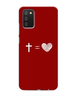 Чехол для Samsung Galaxy A03s с картинкой «Уравнение любви»