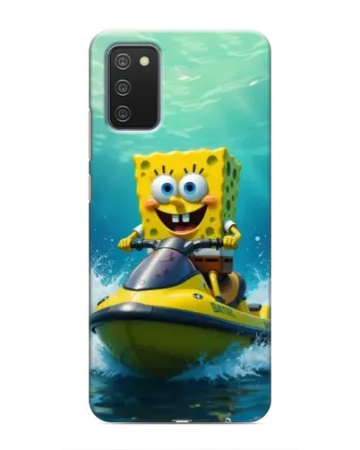Чехол для Samsung Galaxy A03s с картинкой «Спанч Боб на гидроцикле» Чехол для Samsung Galaxy A03s с картинкой «Спанч Боб на гидроцикле»