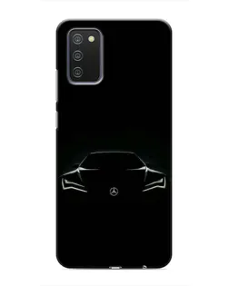 Чохол для Samsung Galaxy A03s з картинкою «Mercedes — силует авто»