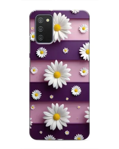 Чехол для Samsung Galaxy A03s с картинкой «Ромашки на фиолетовом» Чехол для Samsung Galaxy A03s с картинкой «Ромашки на фиолетовом»