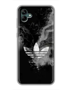 Чехол для Samsung Galaxy A04 с картинкой «Абстрактный дым Adidas»