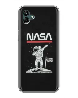 Чохол для Samsung Galaxy A04 з картинкою «NASA — крокуємо по Місяцю»