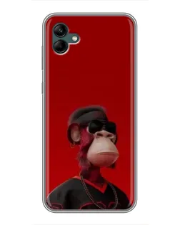 Чохол для Samsung Galaxy A04 з картинкою «Bored Ape в червоному»