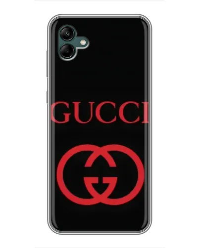Чехол для Samsung Galaxy A04 с картинкой «Gucci — красный логотип»
