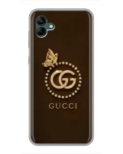Чехол для Samsung Galaxy A04 с картинкой «Gucci — золотая бабочка»