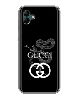 Чехол для Samsung Galaxy A04 с картинкой «Gucci — серебряная змея»