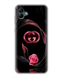 Чехол для Samsung Galaxy A04 с картинкой «Gucci — неоновая роза»