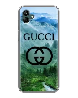 Чехол для Samsung Galaxy A04 с картинкой «Gucci — горный пейзаж»