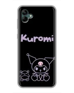 Чехол для Samsung Galaxy A04 с картинкой «Kuromi — черный минимализм»