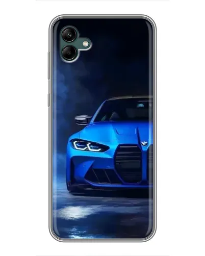 Чехол для Samsung Galaxy A04 с картинкой «Голубая BMW M4»