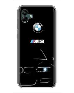 Чехол для Samsung Galaxy A04 с картинкой «Минималистичный принт BMW M3»
