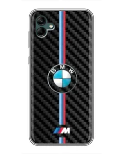 Чехол для Samsung Galaxy A04 с картинкой «Эмблема BMW и карбон»