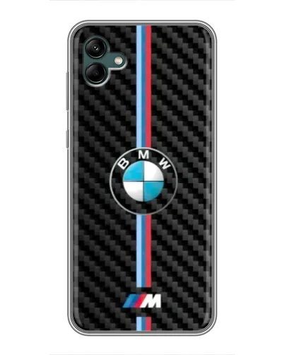 Чехол для Samsung Galaxy A04 с картинкой «Эмблема BMW и карбон»