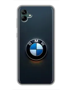Чехол для Samsung Galaxy A04 с картинкой «Логотип BMW — минимализм»