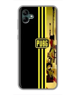 Чехол для Samsung Galaxy A04 с картинкой «PUBG — камуфляжный шлем»