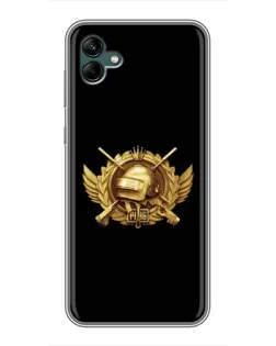 Чехол для Samsung Galaxy A04 с картинкой «PUBG — оранжевый градиент»