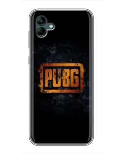 Чехол для Samsung Galaxy A04 с картинкой «PUBG — золотой логотип»