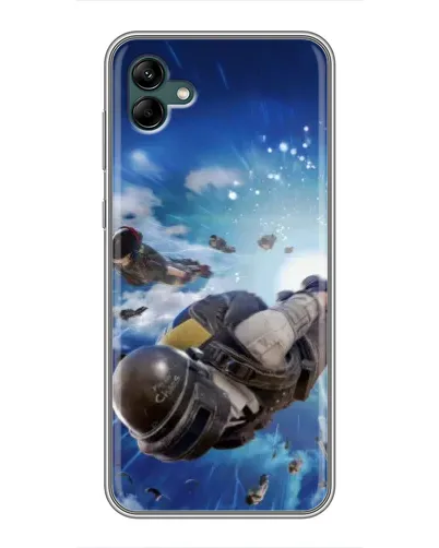 Чехол для Samsung Galaxy A04 с картинкой «Десант PUBG — прыжок»