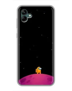 Чехол для Samsung Galaxy A04 с картинкой «Одинокий герой на планете»
