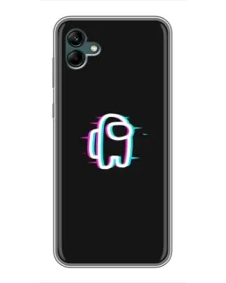 Чехол для Samsung Galaxy A04 с картинкой «Among Us неон»