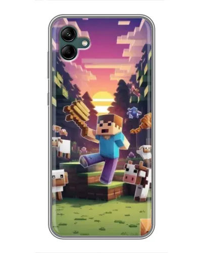 Чехол для Samsung Galaxy A04 с картинкой «Стив на ферме» Чехол для Samsung Galaxy A04 с картинкой «Стив на ферме»