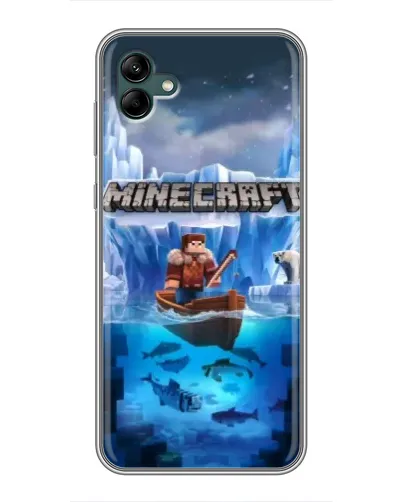 Чехол для Samsung Galaxy A04 с картинкой «Minecraft ледяной мир» Чехол для Samsung Galaxy A04 с картинкой «Minecraft ледяной мир»