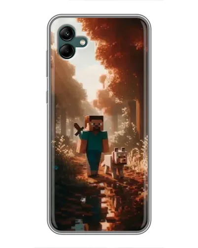 Чехол для Samsung Galaxy A04 с картинкой «Стив в лесу» Чехол для Samsung Galaxy A04 с картинкой «Стив в лесу»