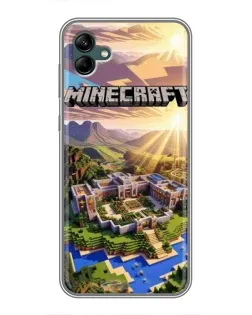 Чехол для Samsung Galaxy A04 с картинкой «Minecraft панорама»