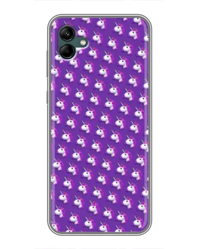 Чохол для Samsung Galaxy A04 з картинкою «Єдинороги на фіолетовому»