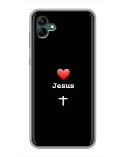 Чохол для Samsung Galaxy A04 з картинкою «Серце - Jesus»