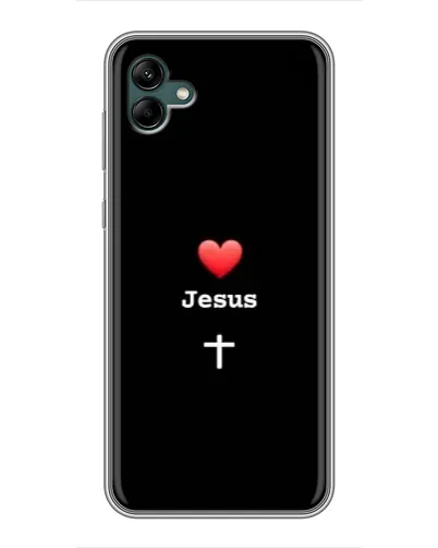 Чехол для Samsung Galaxy A04 с картинкой «Сердце - Jesus»